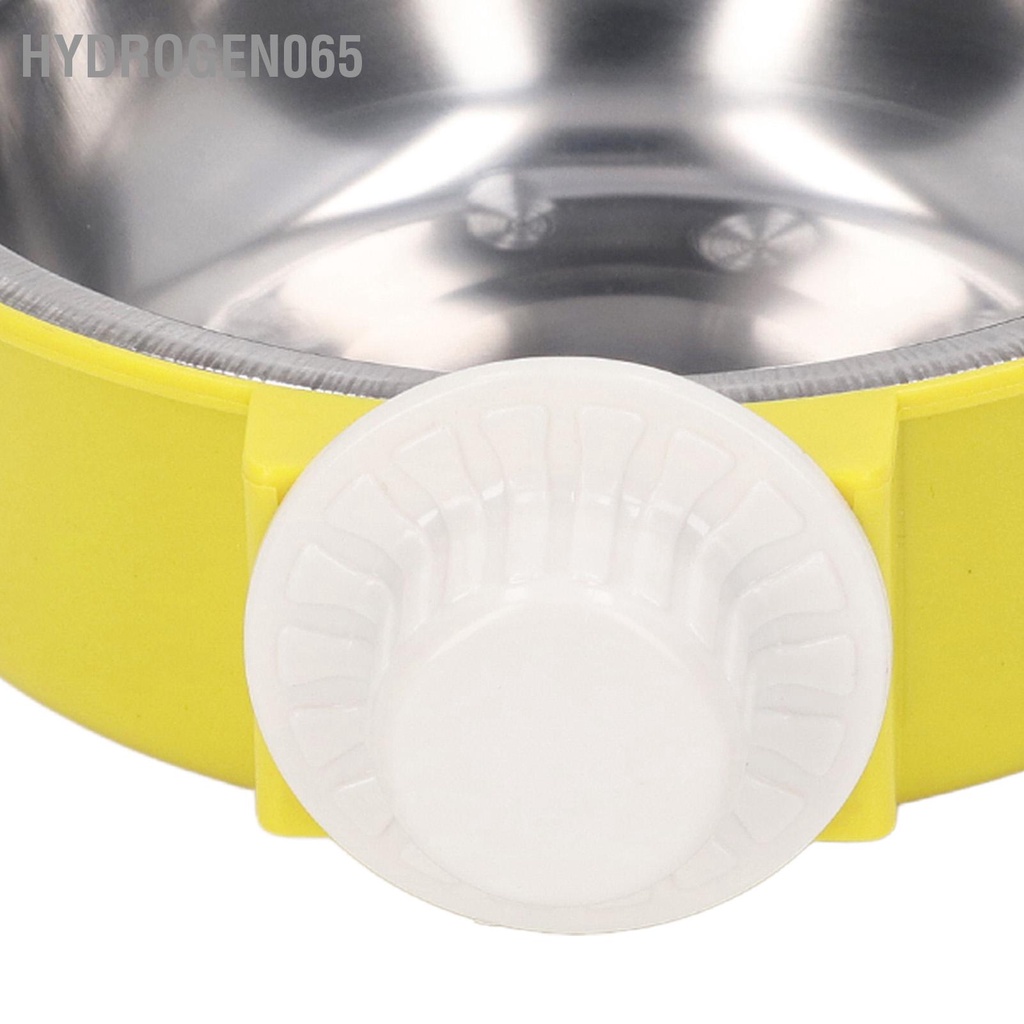 Hydrogen065 Treo bát đựng thức ăn cho thú cưng Làm dày bằng thép không gỉ Cố định lồng Bát đơn chó mèo