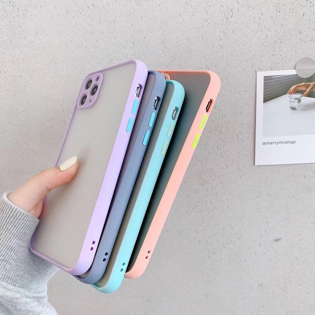 Ốp iphone - Ốp BASIC Bảo Vệ Camera nhám màu pastel dành cho iPhone 6 Đến 11Promax