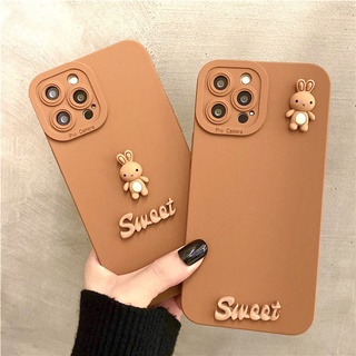 Ốp lưng silicon viền nổi bảo vệ camera - mẫu thỏ sweet nổi - ace521