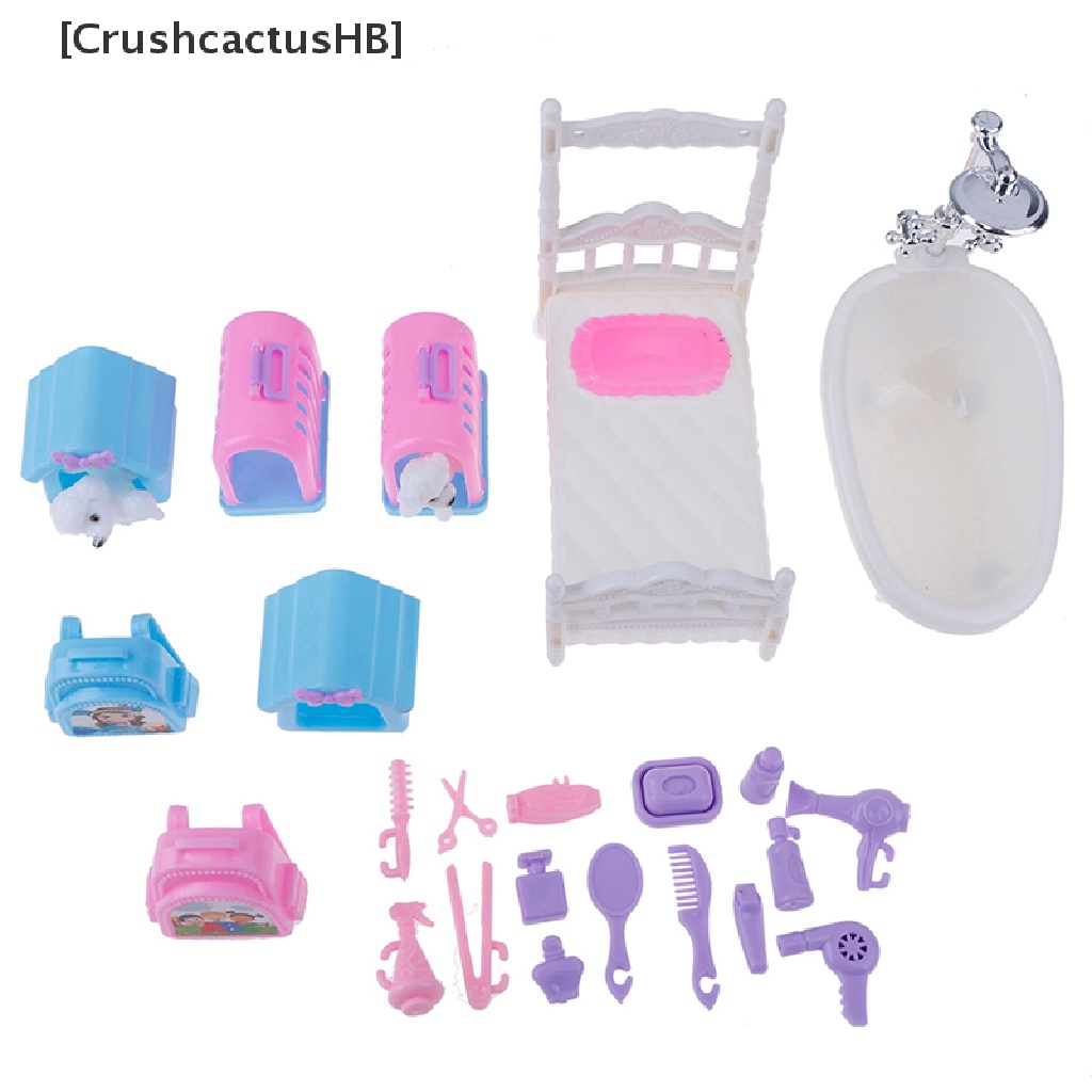 [CrushcactusHB] Bộ Đồ Nội Thất Bằng Nhựa 1 / 6 Trang Trí Nhà Búp Bê Đồ Chơi Cho Trẻ Em diy Bán Chạy