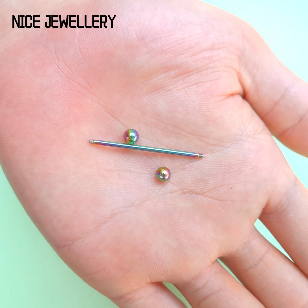Khuyên Xỏ Tai Bằng Thép Titan 5 Màu 1.6mm Cá Tính Dành Cho Nữ