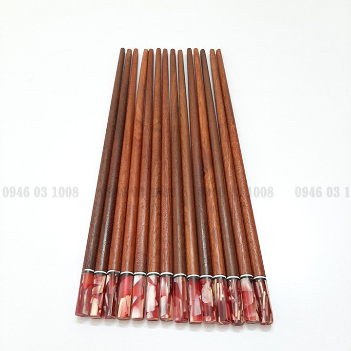 Bộ 10 đôi đũa gỗ hương FREESHIP Đũa gỗ ăn cơm gia đình cao cấp