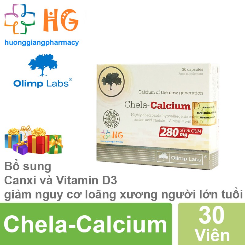 [Kèm Quà Tặng] Chela-Calcium - Bổ sung Canxi và Vitamin D3 cho phụ nữ trước và sau sinh (Hộp 30Viên)