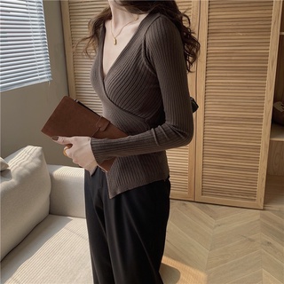 Áo len vạt chéo cực sang chảnh