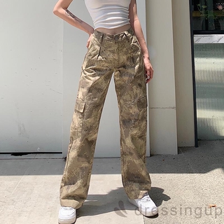 Quần Dáng Dài Họa Tiết Camo Thời Trang Sành Điệu Cao Cấp Dành Cho Nữ