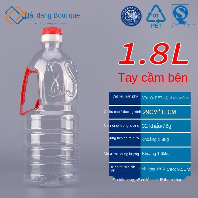 can dầu đặc 2 chai nhựa 1L1.8L2 .5L2 kg 3 5 bên tay cầm mè trắng trống