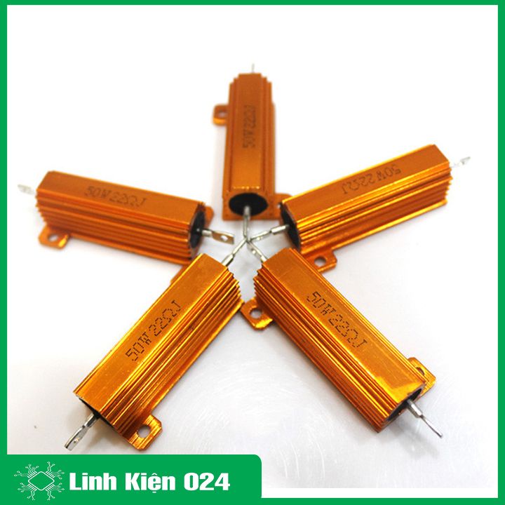 Điện trở nhôm công suất quấn dây 50W nhiều giá trị 2R2-220R