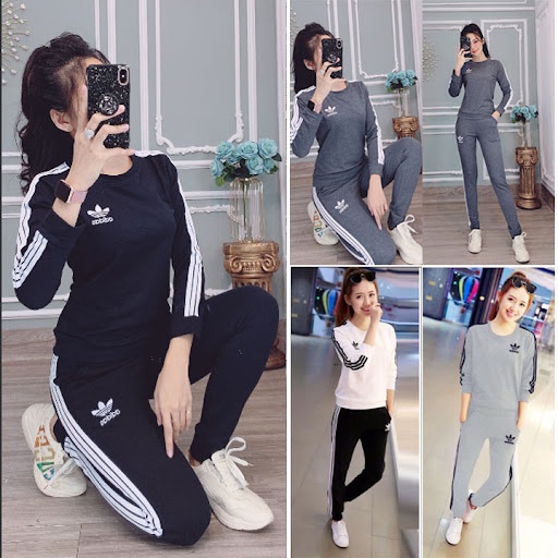 Đồ bộ adidas nữ 2 màu cá tính phái nữ