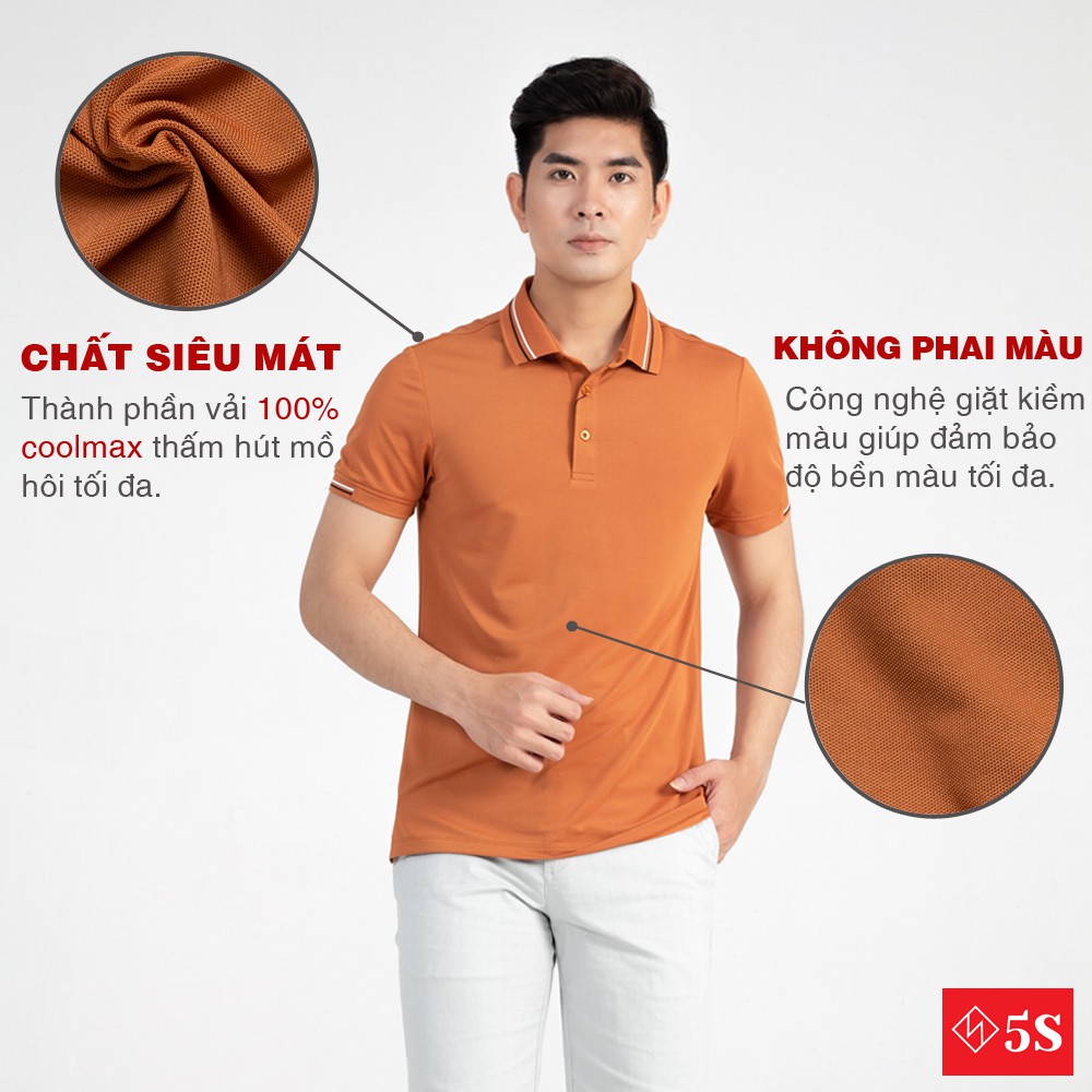 [MUA 2 GIẢM 30K] Áo Polo Nam 5S (4 màu), Chất Liệu Coolmax Siêu Mát, Phom Dáng Trẻ Trung (APC21013) | BigBuy360 - bigbuy360.vn