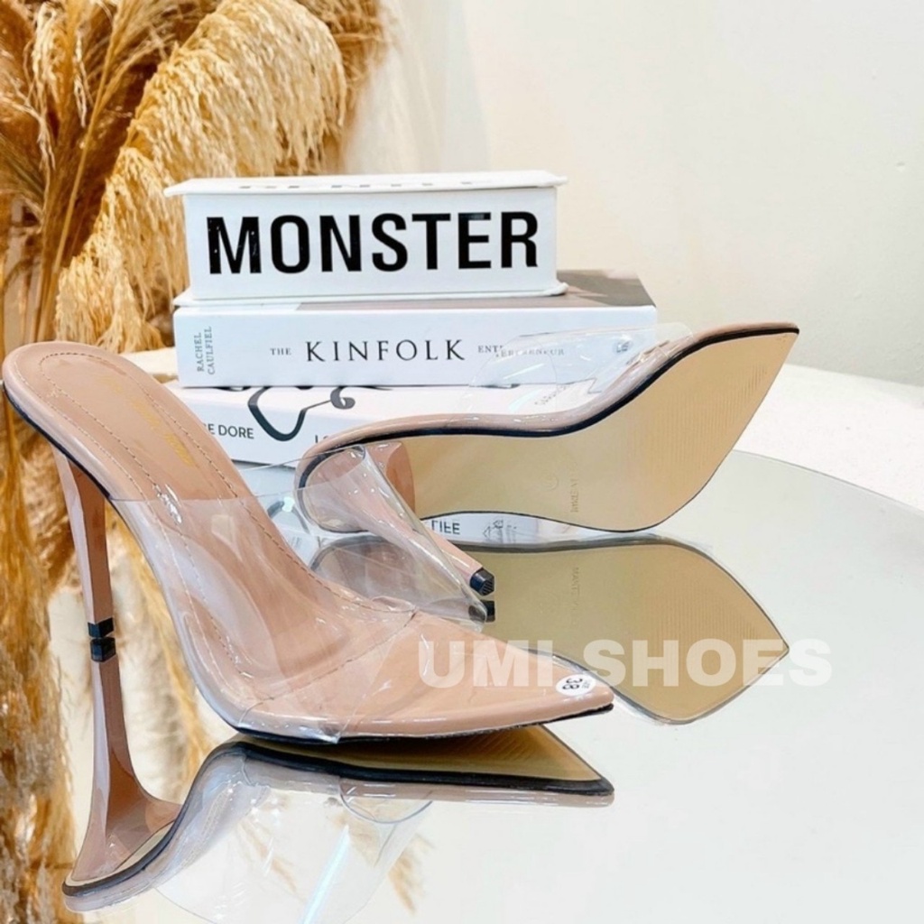 [NOWSHIP] Dép Guốc Quai MICA Cao Gót Nữ Dáng Mũi Nhọn Hot mới xinh đẹp đi chơi tiệc chụp ảnh gót nhọn 9cm sang chảnh