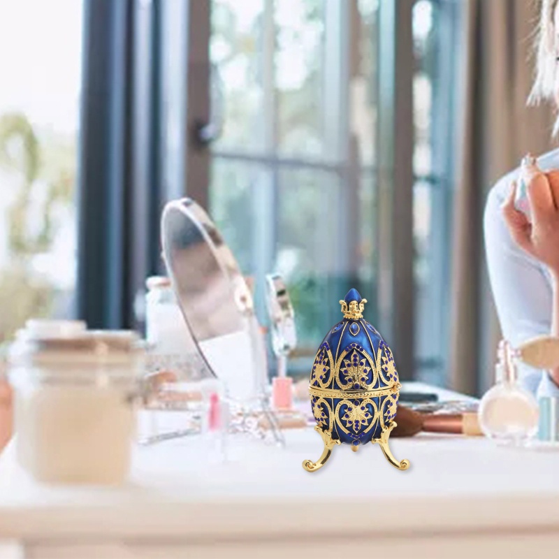 Hộp Đựng Trang Sức Hình Quả Trứng Vẽ Tay Độc Đáo