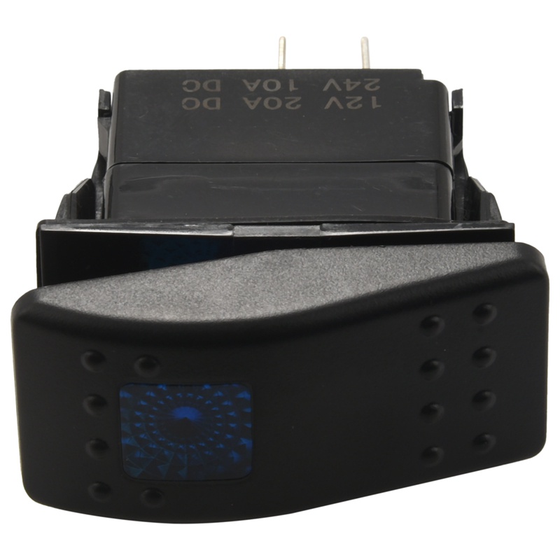 Công Tắc Bật / Tắt 12v 20 Đèn LED Xanh Dương SPST 3P Chống Nước Có Đèn