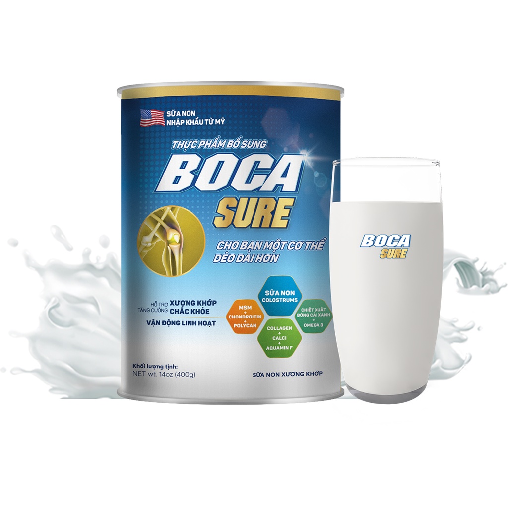 [CHÍNH HÃNG] BOCA SURE Cho xương chắc khỏe sữa non nhập khẩu từ Mỹ