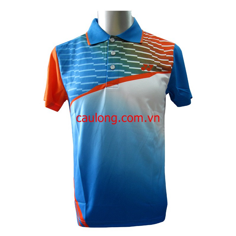 Áo Cầu Lông Nam Nữ Cổ Bâu Yonex 2110 Xanh Cam