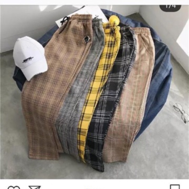 Quần kẻ caro bigsize