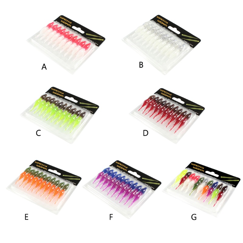 QQ Mồi Giun Giả Câu Cá 5cm Bằng Nhựa Mềm Nhiều Màu Sắc