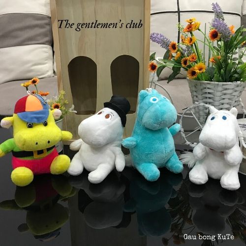 Gấu bông - Hà mã Moomin móc khóa, treo nôi
