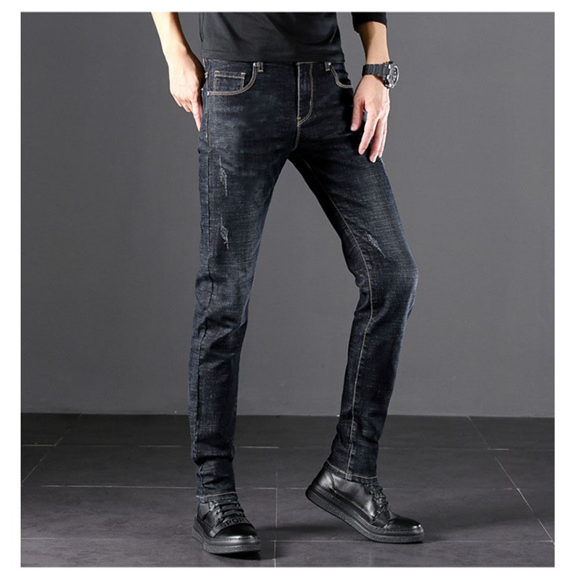 Quần jean nam dài cào♥️FREESHIP♥️ co giản ống suông cao cấp