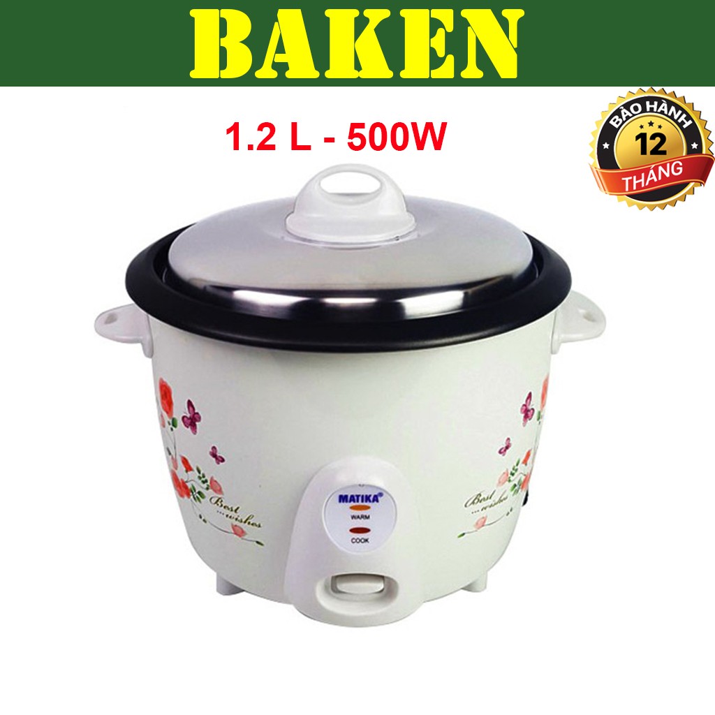 Nồi Cơm Điện Mini Nắp Rời 1.2L MATIKA MTK-DR12 - BAKEN