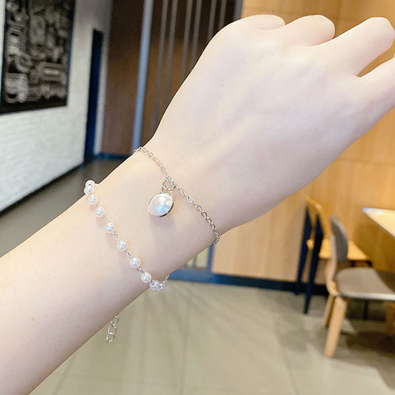 Vòng tay đính ngọc trai giả cao cấp thời trang dành cho cặp đôi