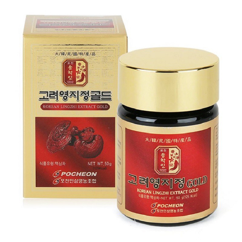 [ Chính Hãng ] Cao Linh Chi Pocheon Hàn Quốc, Hộp Giấy 5 Lọ * 50g, Giúp Nâng Cao Sức Khỏe, Thải Độc, Ổn Định Huyết Áp