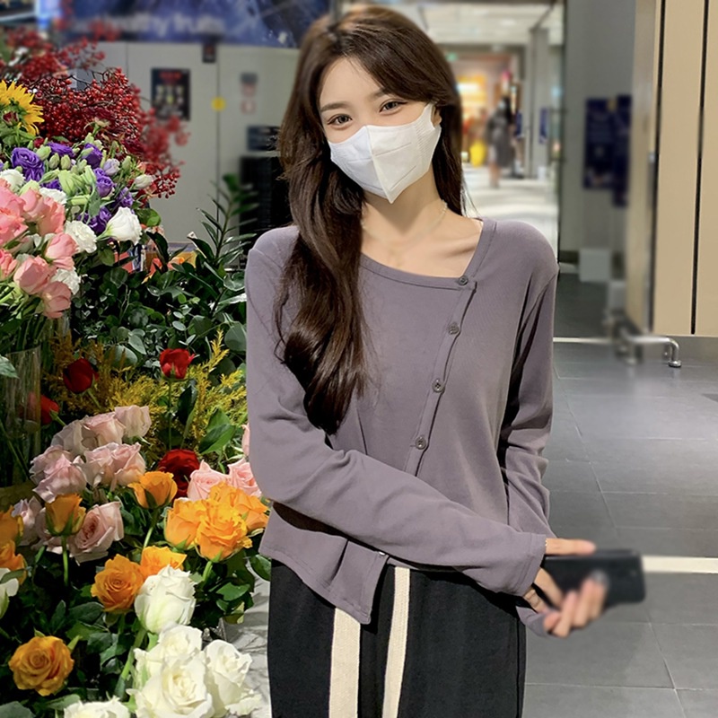 Áo thun tay dài màu sắc thời trang dành cho nữ