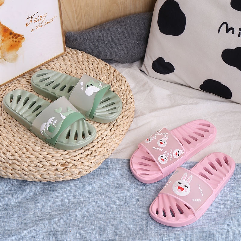 Dép Đi Trong Nhà Tắm Đế Mềm Chống Trượt Thoáng Khí Nhanh Khô Cho Cặp Đôi