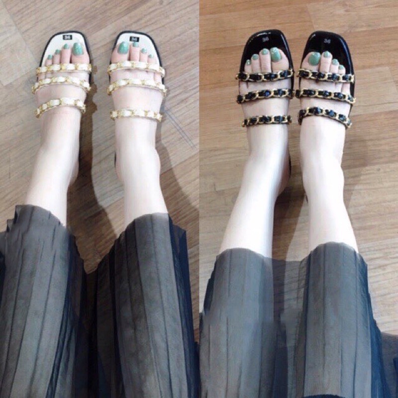 dép lê bản ngang 3 quai siêu hót