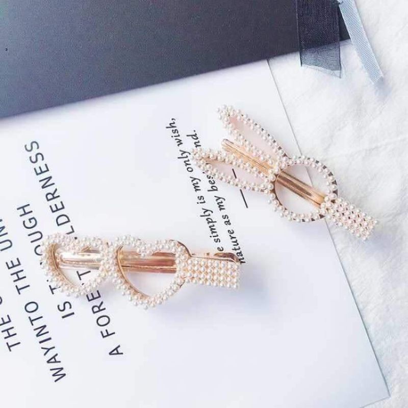 Combo 3 kẹp đính hình thỏ, vương miệng và nơ,,,