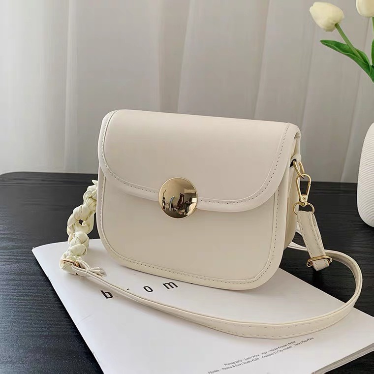 Túi xách nữ, túi đeo chéo da trơn mềm khóa tròn phom đẹp chắc chắn thời trang HH 309