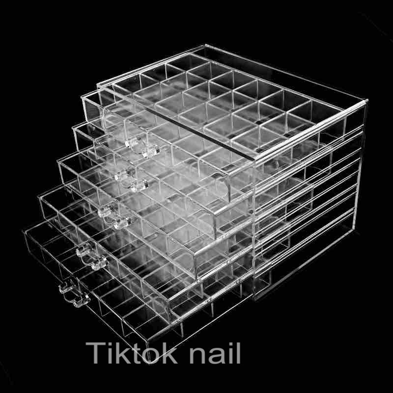 Tủ 5 tầng 120 ô đựng đồ trang trí đá màu đen và màu trong !