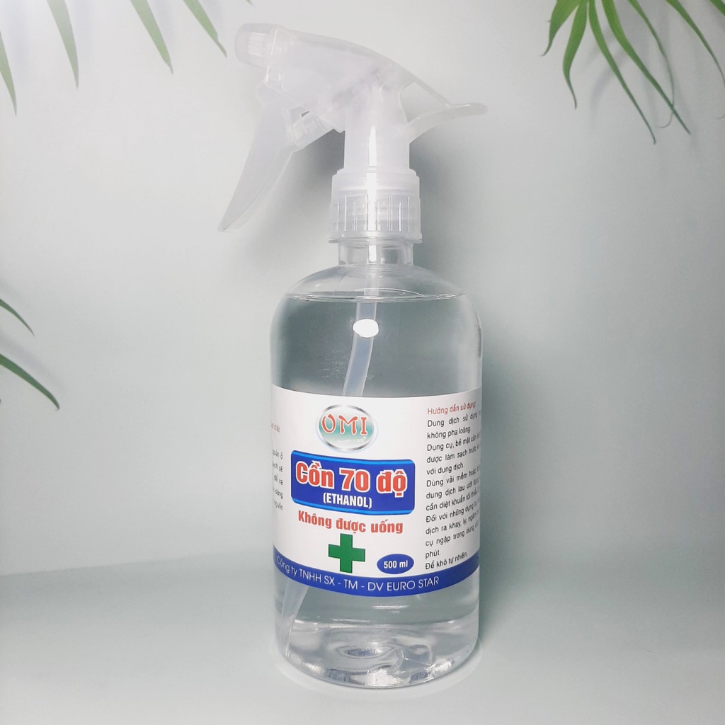 Cồn xịt khuẩn 70 độ, chai xịt cồn 500ml, xịt khử khuẩn an toàn-CXK