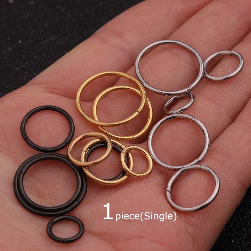 Khuyên mũi bằng thép không gỉ 16g nhiều kích thước tùy chọn từ 6mm đến 16mm