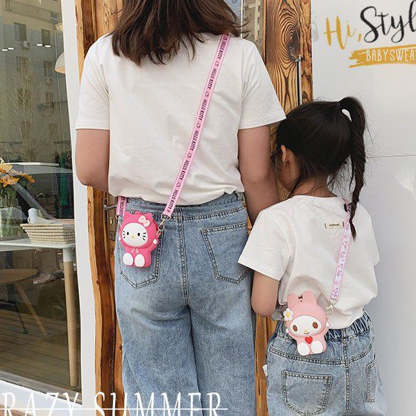 Túi Đeo Chéo Bằng Silicon Họa Tiết Hoạt Hình Dễ Thương Thời Trang Mùa Hè 2022 Cho Bé