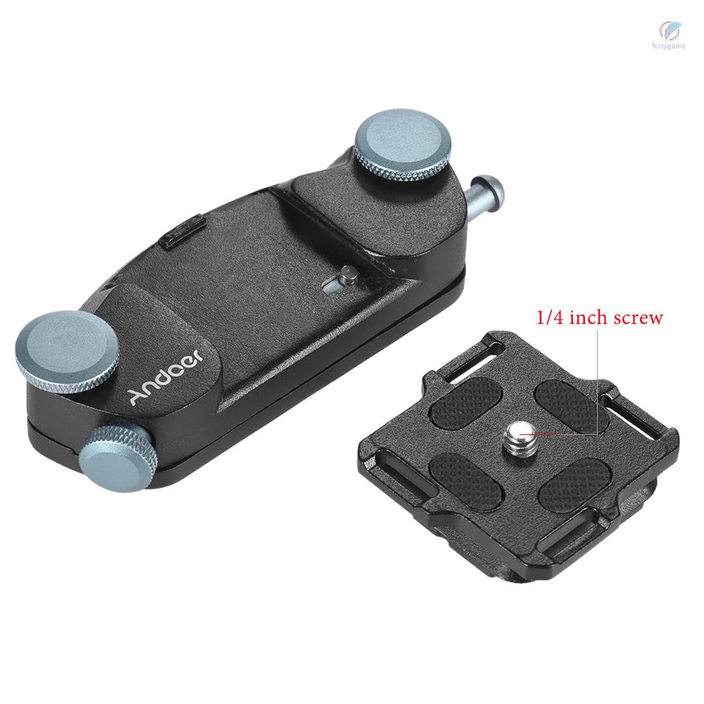 ANDOER Kẹp Khóa Thắt Lưng Tháo Lắp Nhanh Bằng Kim Loại Cho Máy Ảnh DSLR Max Sức Chứa Lớn 20kg