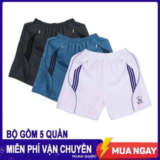 COMBO 5 Quần đùi nam thể thao VẢI DÙ Sư tử có túi dây kéo BM1