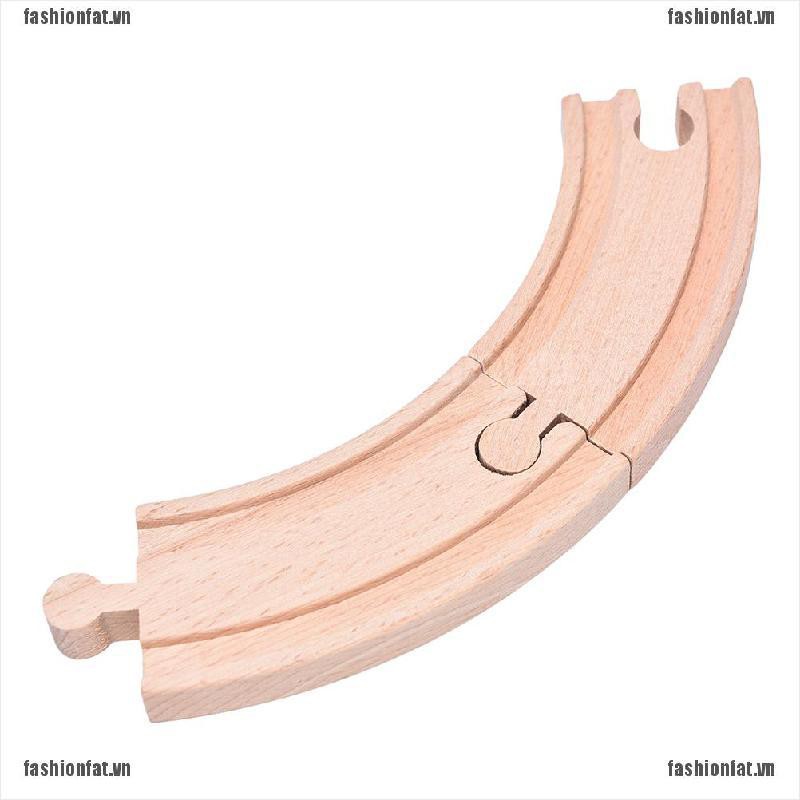 [Iron] 1 Pcs Wooden Small Curve Track Railway Accessories Compatible All Major Brands [VN]