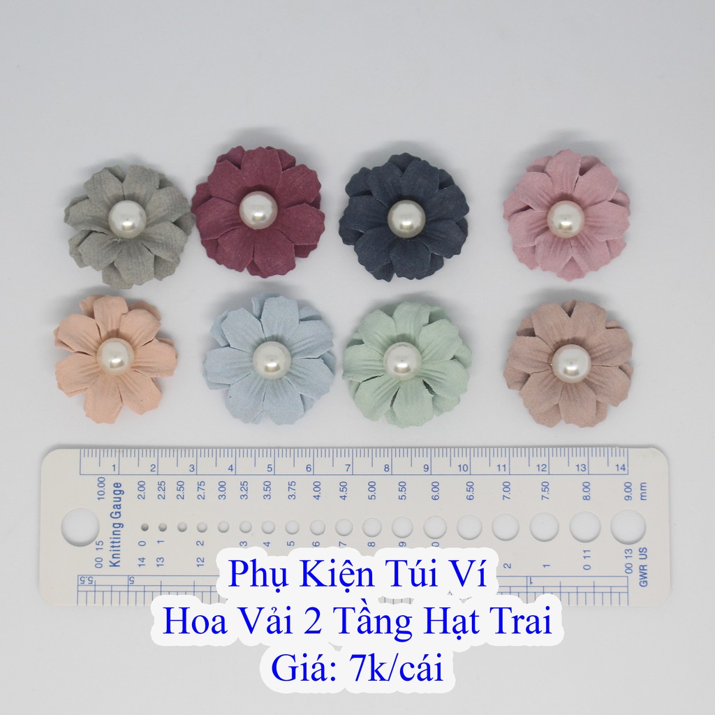 Hoa vải 2 tầng hạt trai (8k/1cai)