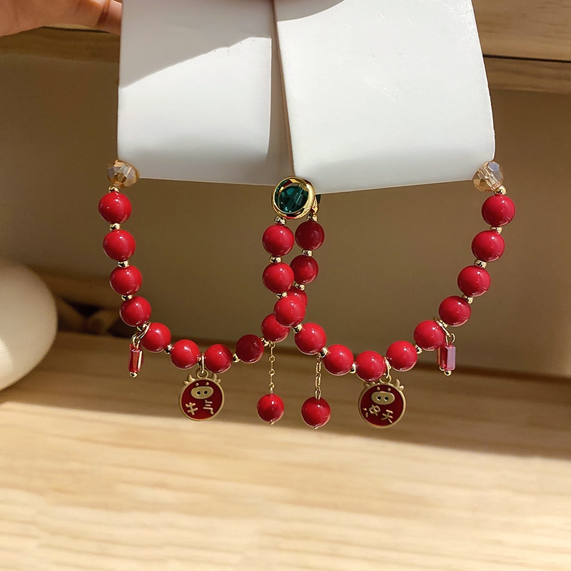 Vòng Tay Dây Bện Màu Đỏ Nhiều Kiểu Dáng Tuỳ Chọn Thời Trang 2021 Cho Nữ