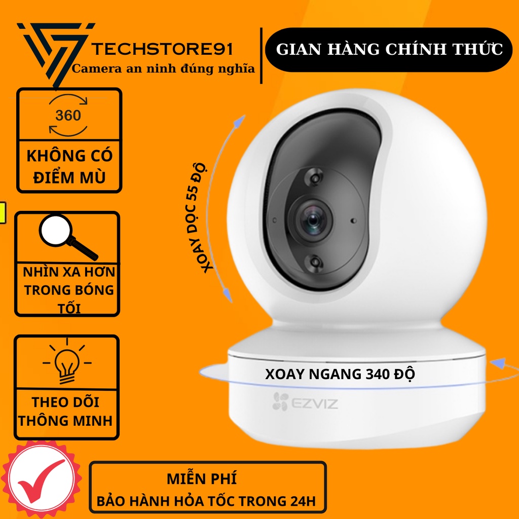 Camera wifi ezviz TY1, độ phân giải Full HD1080P, - cảnh báo về điện thoại - Bảo hành chính hãng 2 năm tại TECHSTORE 91