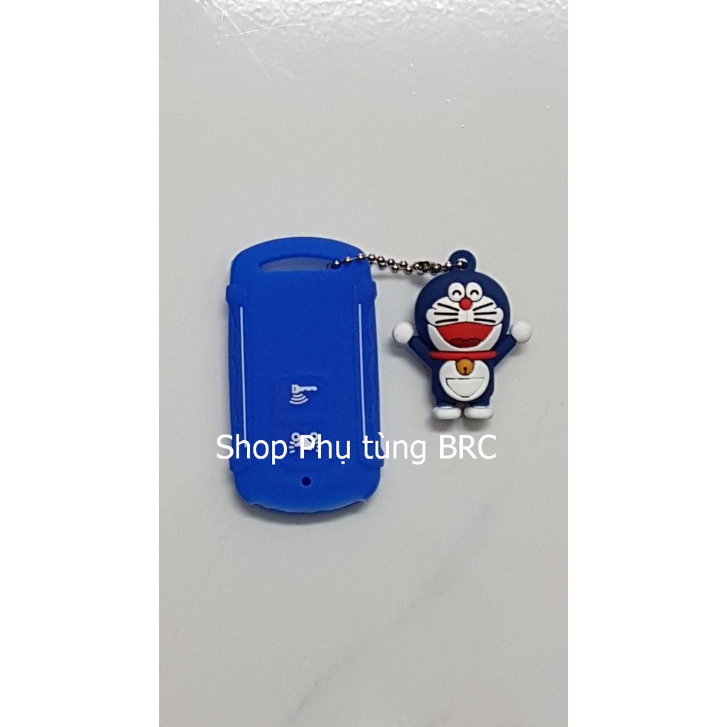 { Hai sọc} Bao da 2 sọc SMARTKEY 2 nấc công tắc DORAEMON ( bao da 2 sọc kèm dây móc hình Doraemon).