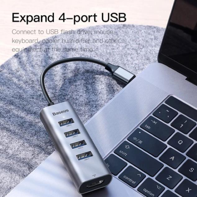 Hub chuyển Type C to USB 3.0 và HDMI Baseus Enjoy