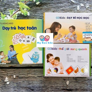 [ TẶNG THẺ HỌC SONG NGỮ 399K] COMBO THẺ HỌC TOÁN, TIẾNG VIỆT, THẾ GIỚI XUNG QUANH CHUẨN GLENN DOMAN - GDKIDS
