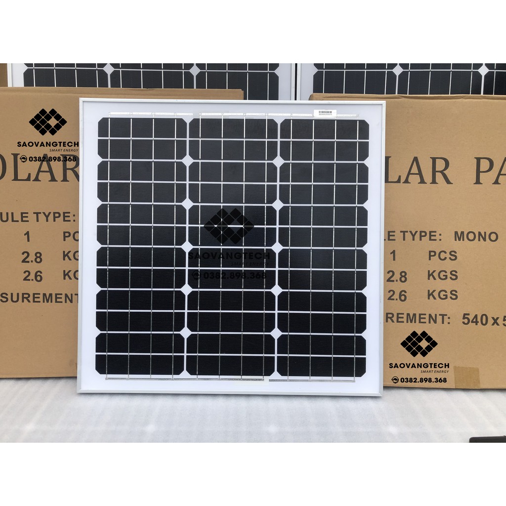 TẤM PIN NĂNG LƯỢNG MẶT TRỜI 40W MONO +TẶNG JACK MC4