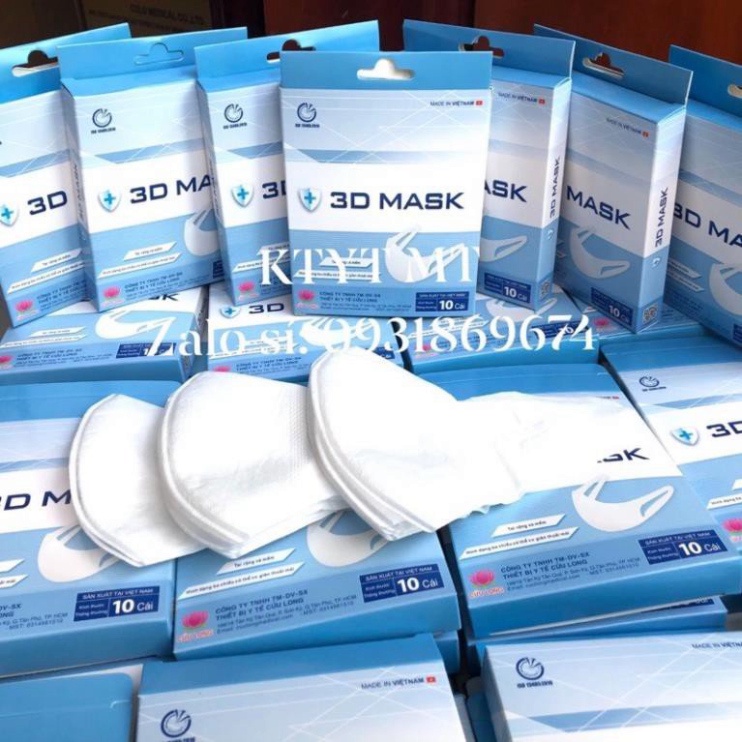 Khẩu trang 3D MASK, khẩu trang diệt khuẩn ,chống bụi cao cấp hộp 10 cái/// | BigBuy360 - bigbuy360.vn