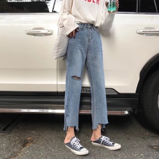 [ORDER] Quần jeans rách xẻ lai/ Quần jeans rách đùi