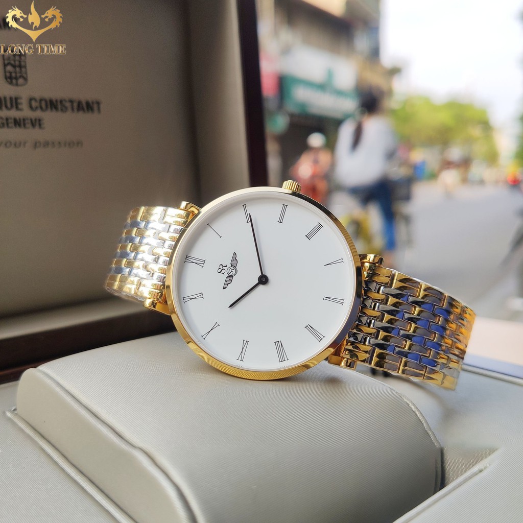 Đồng hồ nam nữ SRWATCH SR8702.1202 mặt kính Sapphire chống nước chống trầy tinh tế lịch lãm sang trọng quý phái