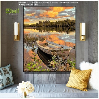 Tranh treo tường tự tô màu số hóa DALI Tranh Hoàng Hôn C005
