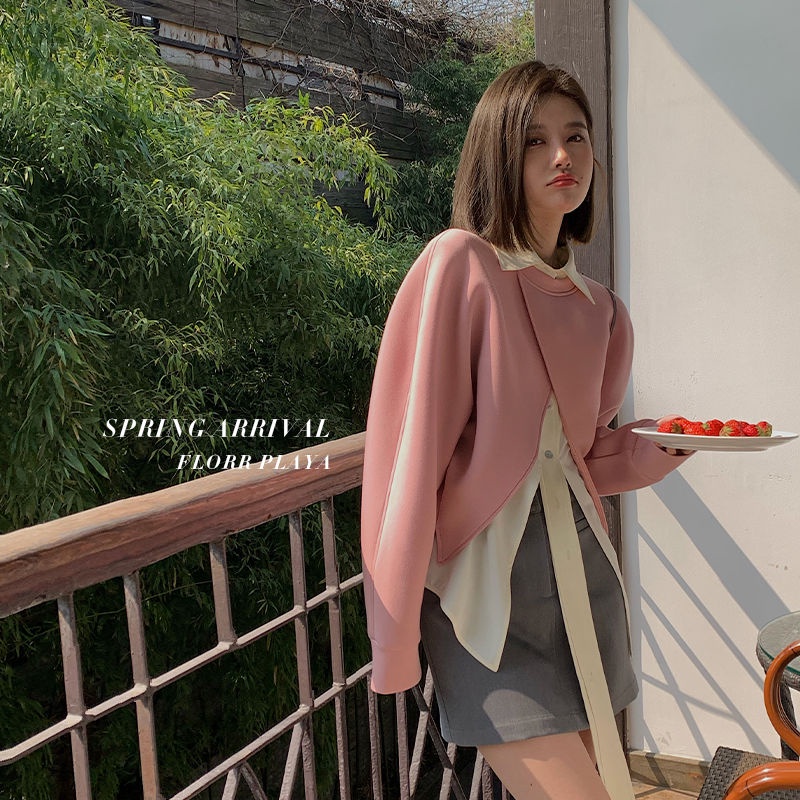 Set Áo Len Dài Tay Cổ Tròn + Chân Váy Dài Thời Trang Hàn Cho Nữ