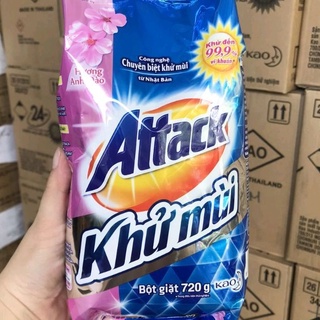 Bột giặt attack khử mùi mới hương hoa anh đào, lavender 720